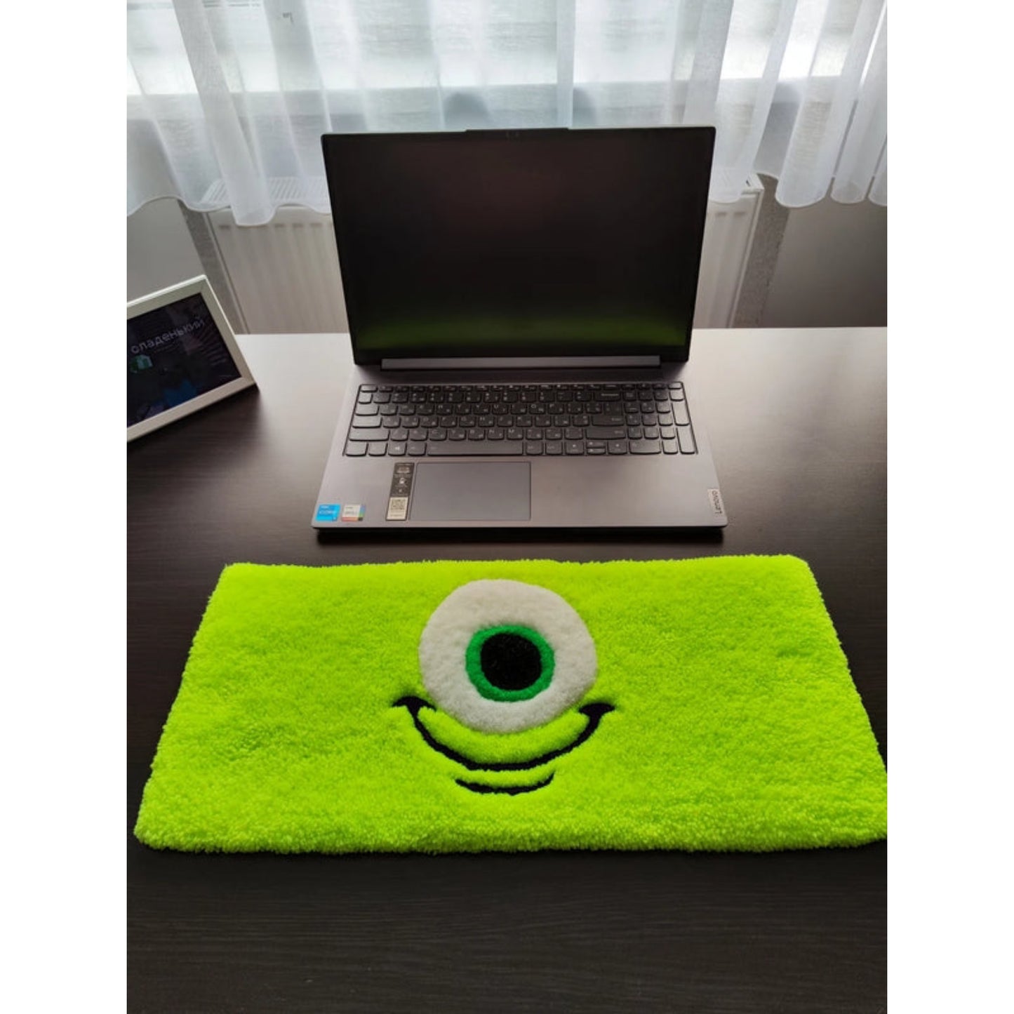 Green Smiling Keyboard Rug