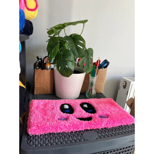 Smiling Kurby Keyboard Rug