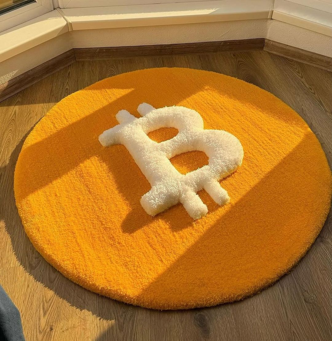 Fluffy 3D Bitcoin Rug