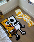 Skeleton Spongebob Hand Tufted Rug