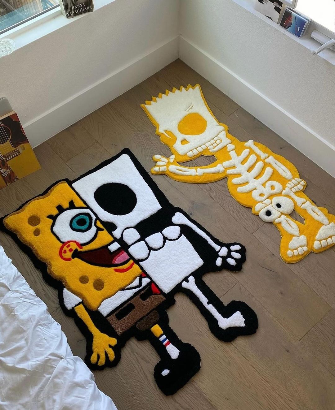 Skeleton Spongebob Hand Tufted Rug