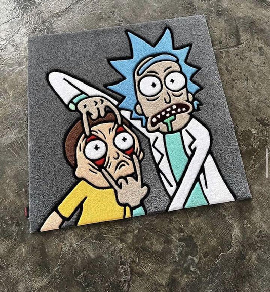 Rick and Morty Hand Tufted Rug