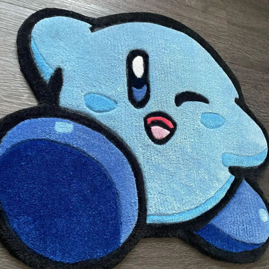 Cute Blue Cartoon Rug