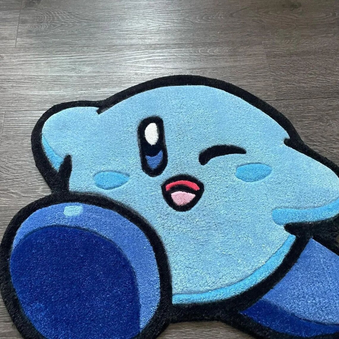 Cute Blue Cartoon Rug