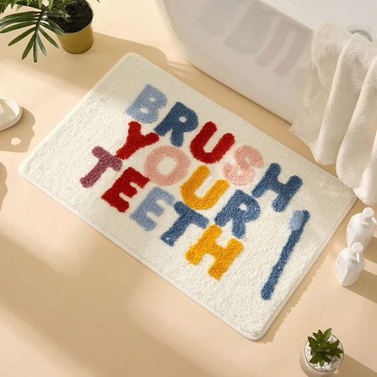 Brush Your Teeth Bathroom Mat