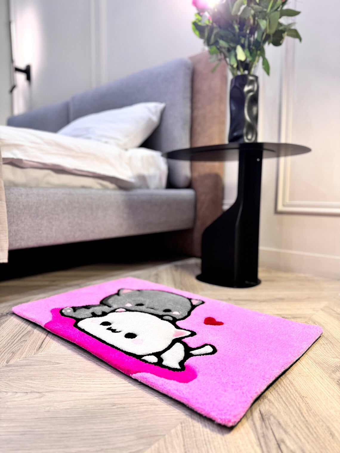 Cute Pink Cats Rug