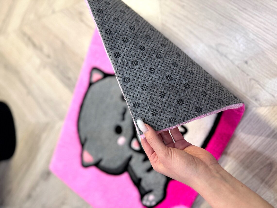 Cute Pink Cats Rug