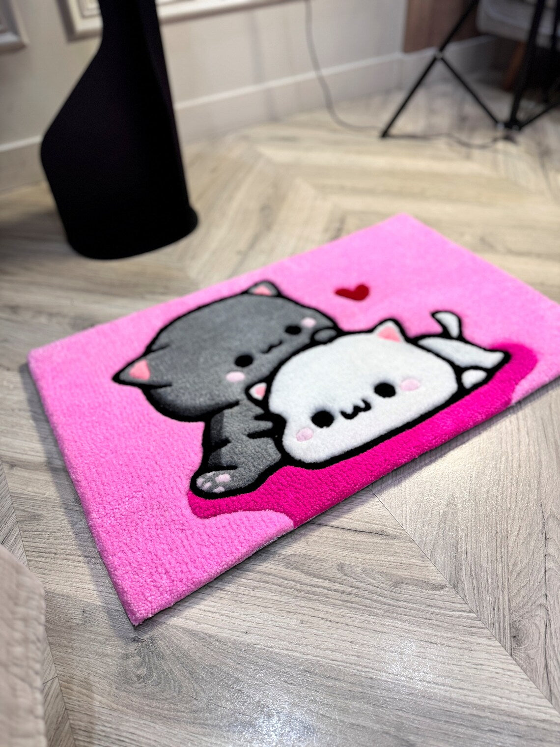 Cute Pink Cats Rug