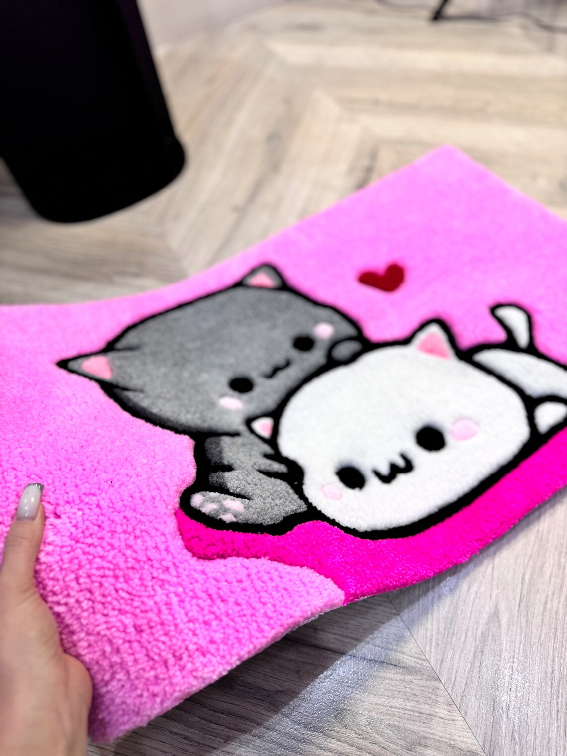 Cute Pink Cats Rug