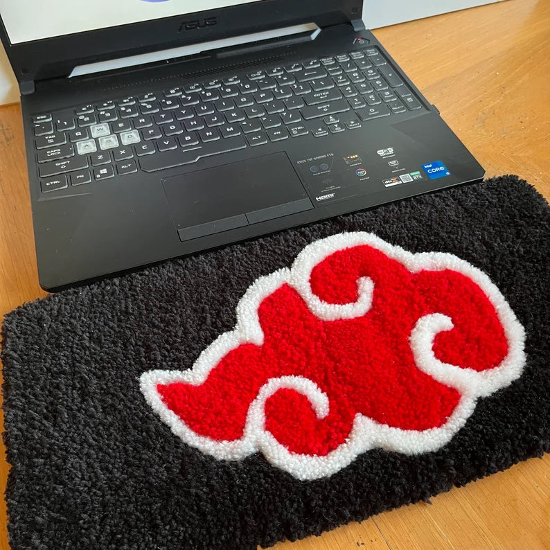 Red Cloud Anime Keyboard Rug