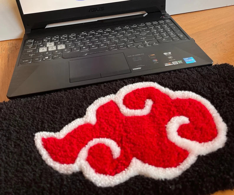 Red Cloud Anime Keyboard Rug