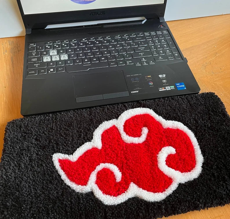 Red Cloud Anime Keyboard Rug