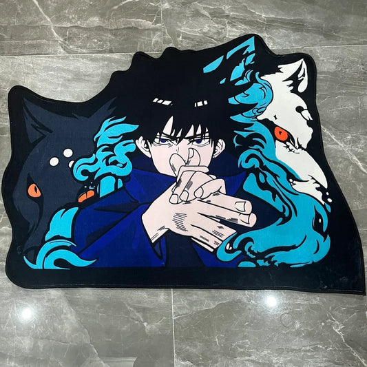 Cool Blue Anime Rug