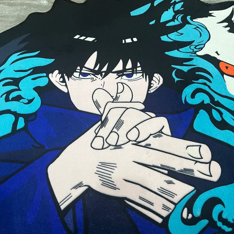 Cool Blue Anime Rug