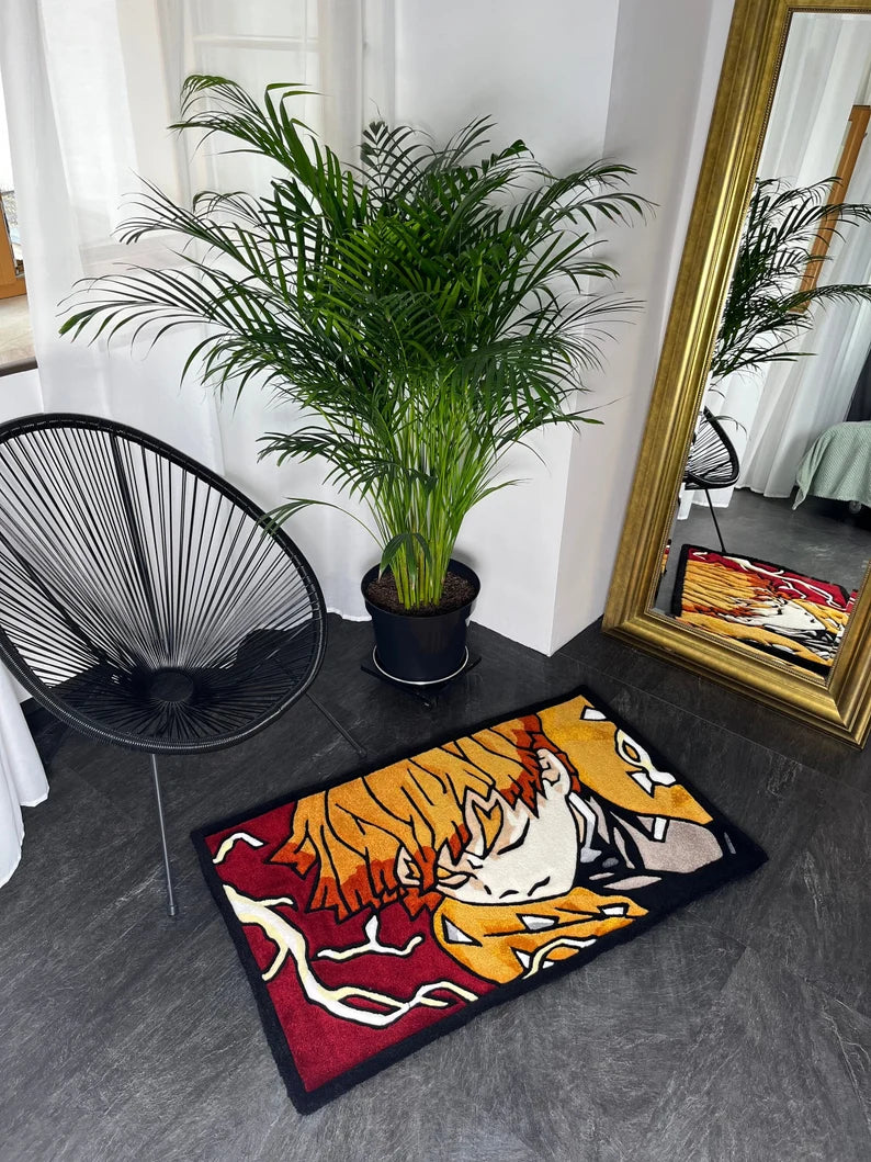 Demon Slayer Zenitsu Hand Tufted Rug