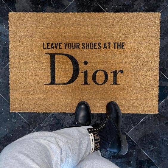 Leave your shoes at Dior Mat