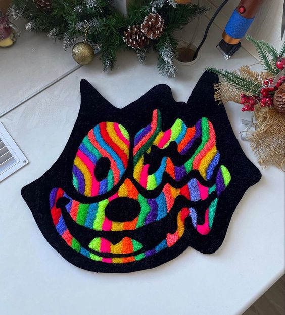 Felix The Cat Rainbow Rug