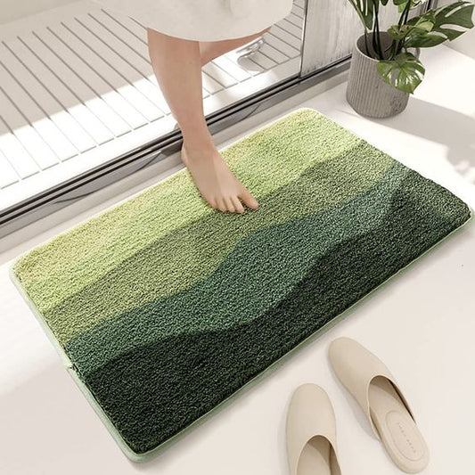 Green Fluffy Bath Rug