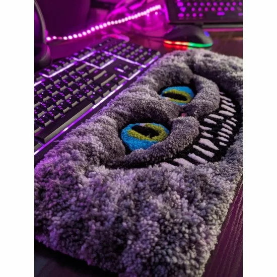 Creepy Cat Keyboard Rug