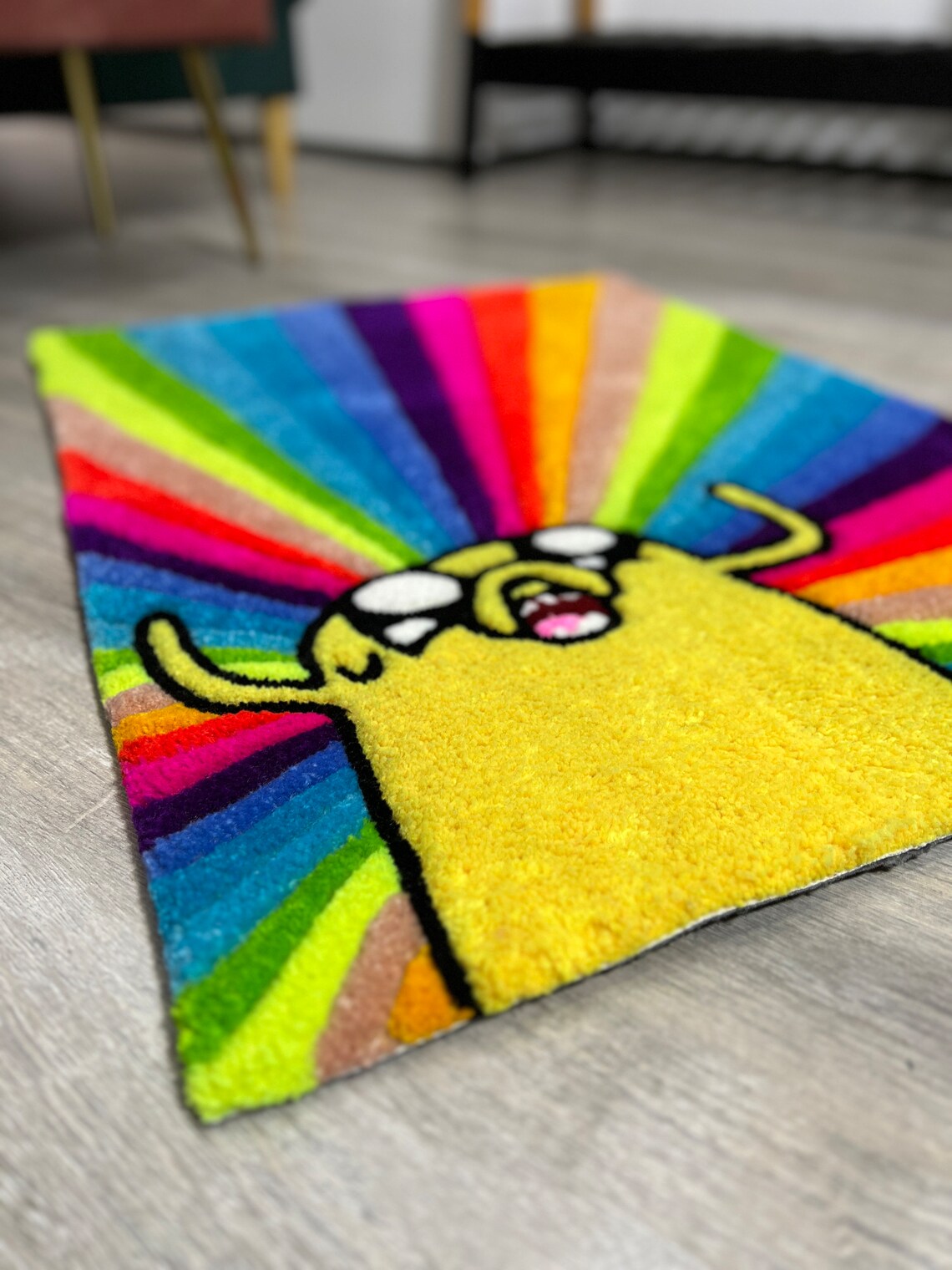 Adventure Time Rainbow Jake Rug