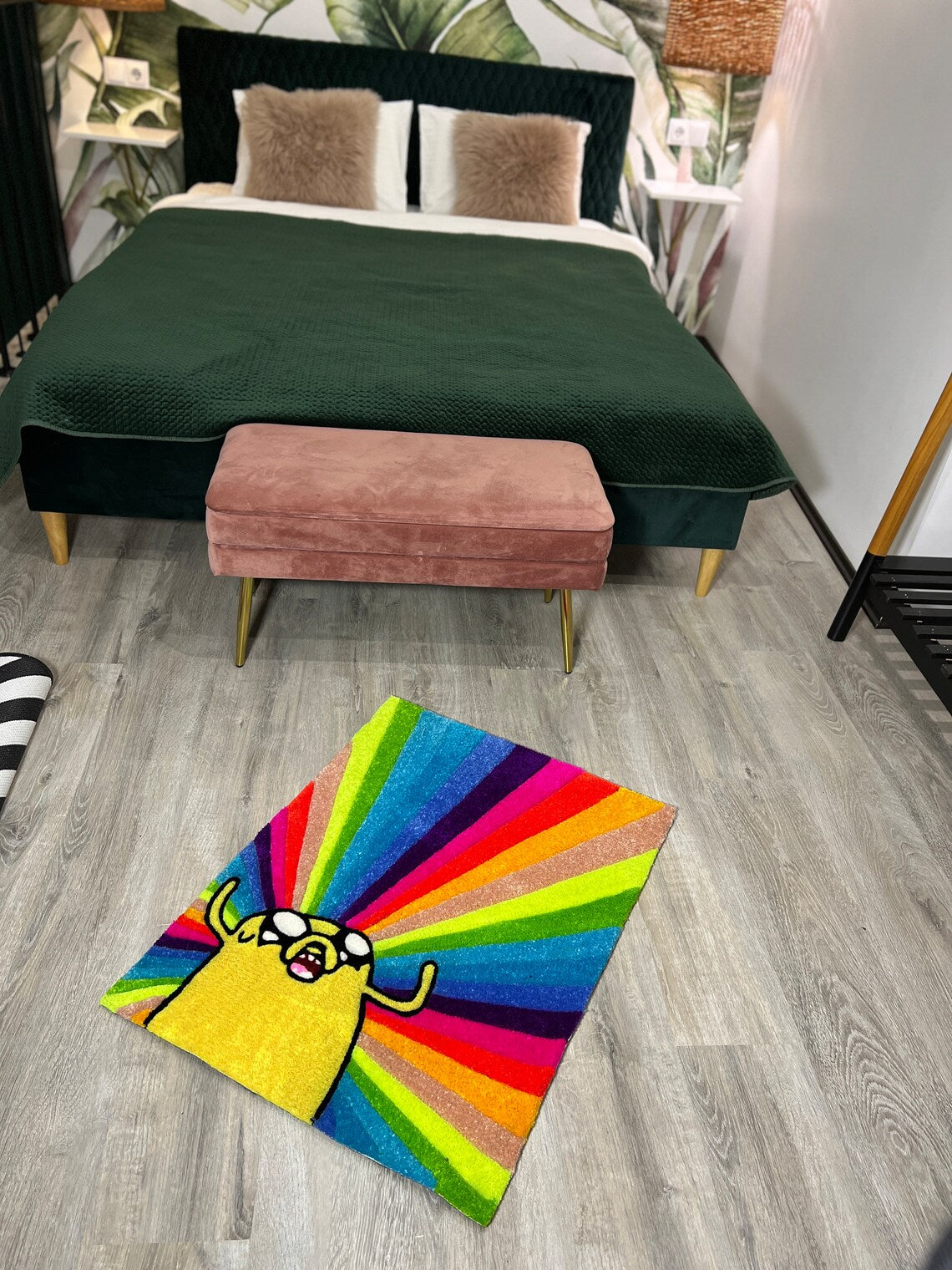 Adventure Time Rainbow Jake Rug