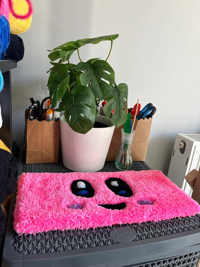 Smiling Kurby Keyboard Rug