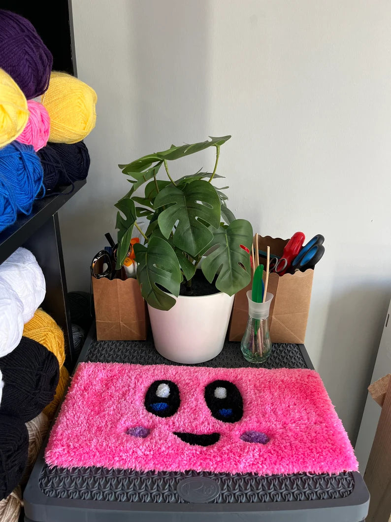 Smiling Kurby Keyboard Rug