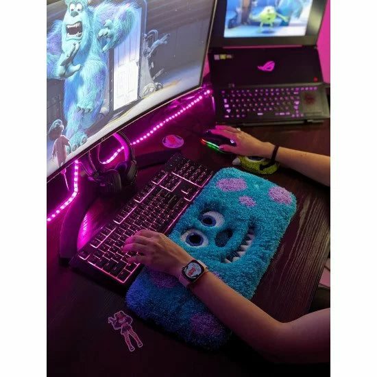 Cute Blue Monster Keyboard Rug