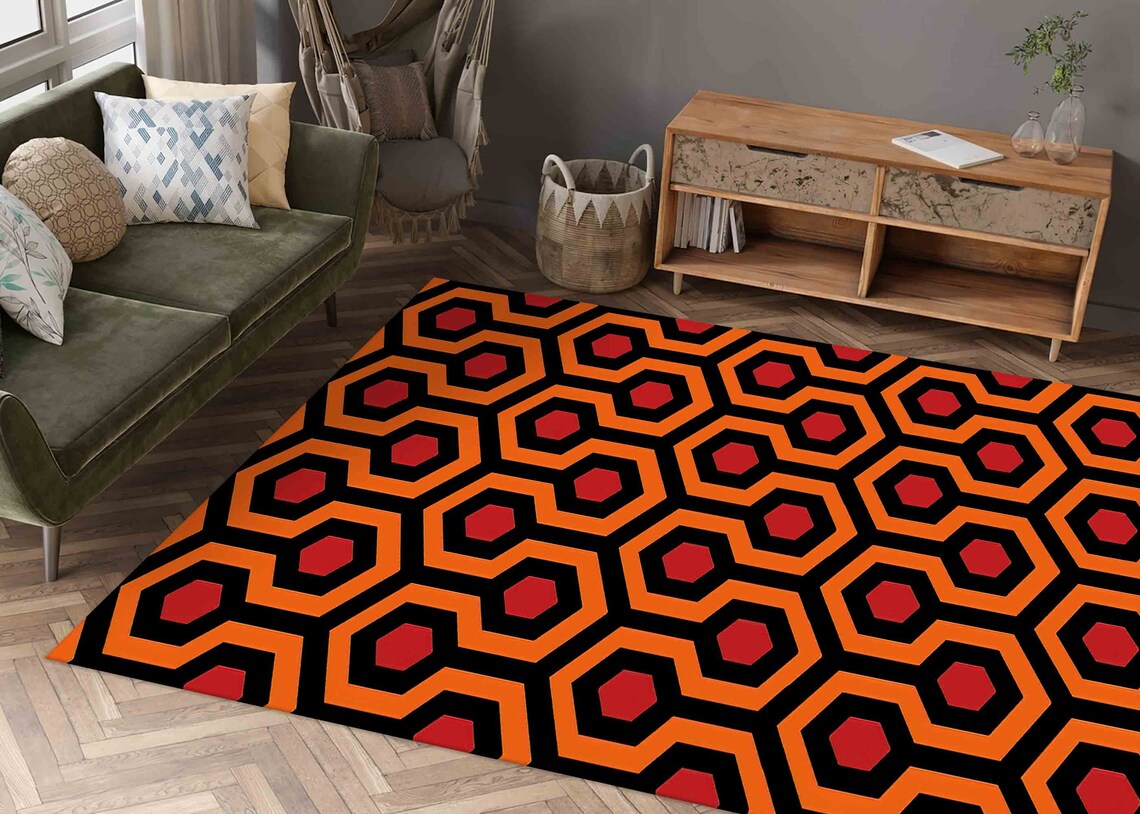 Orange Shining Bedside Rug