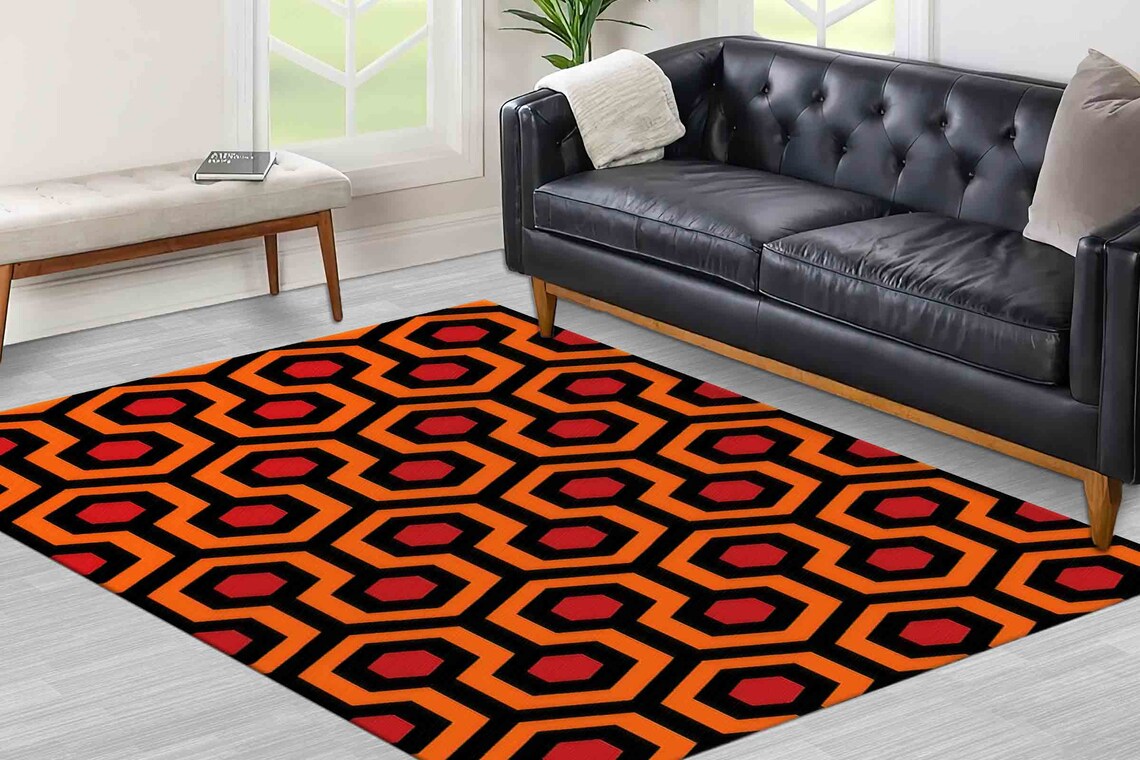 Orange Shining Bedside Rug