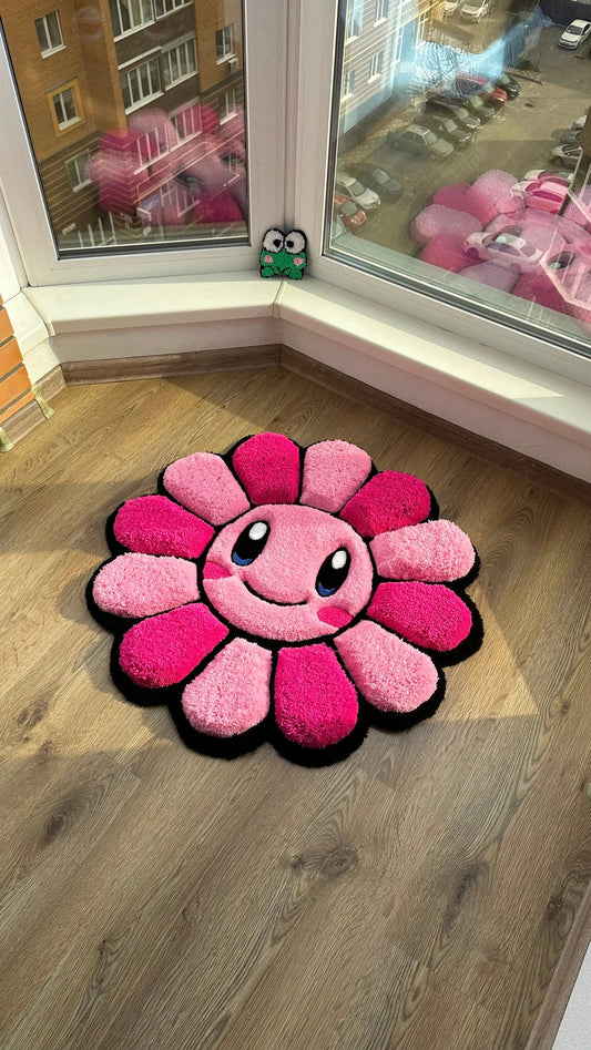 Pink Flower Rug