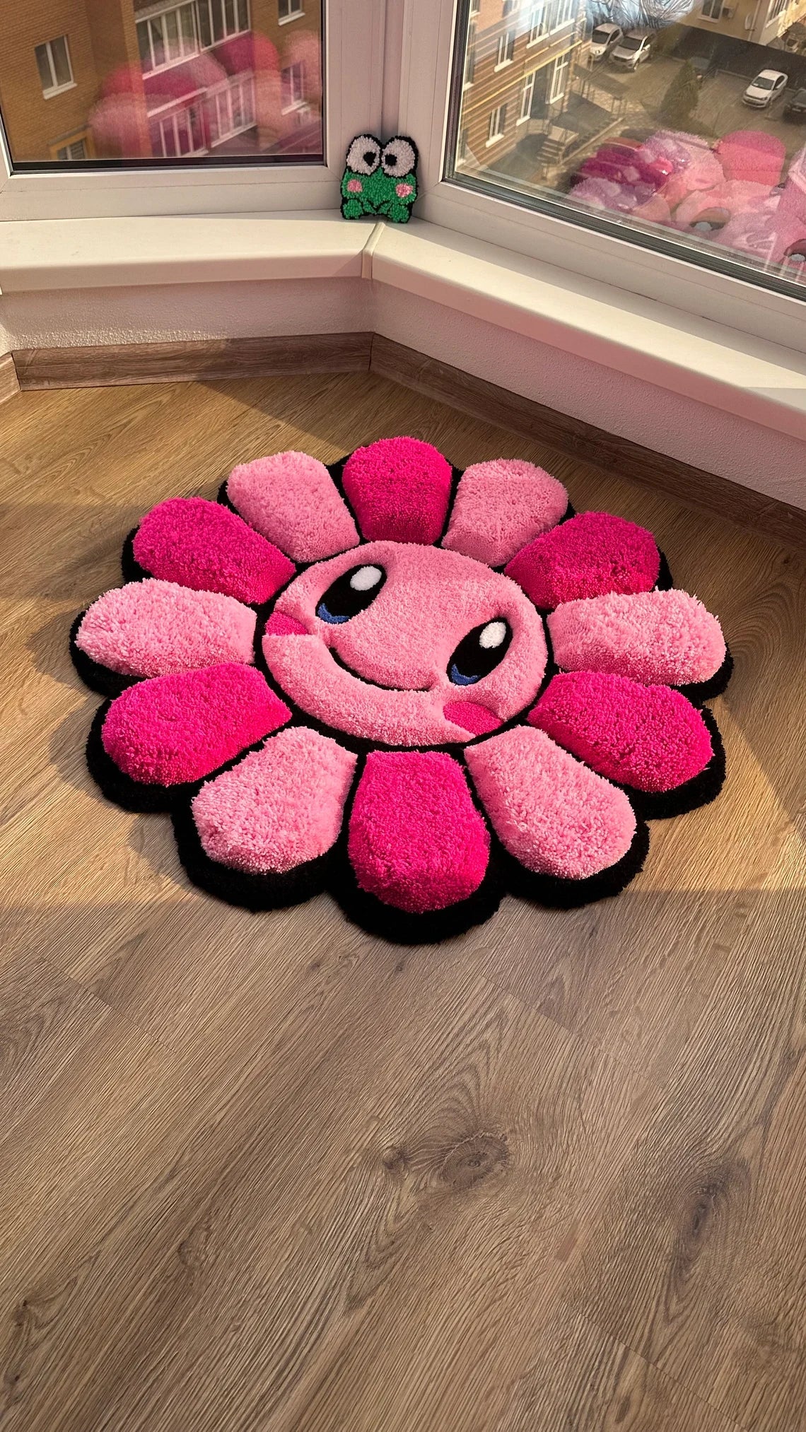 Pink Flower Rug