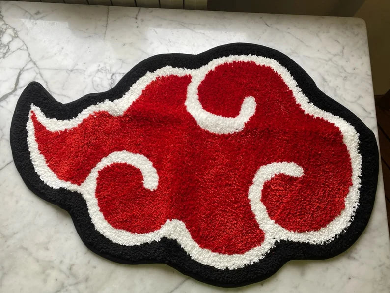 Red Cloud Hand Tufted Anime Rug