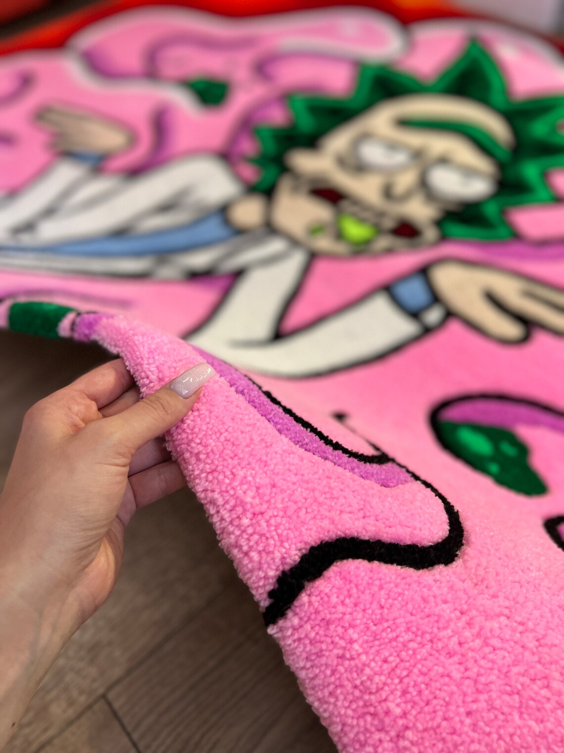 Colorful Rick and Morty Rug