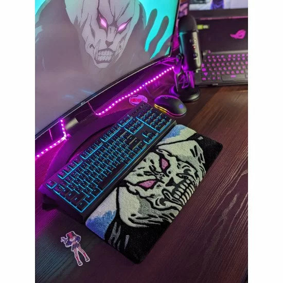 Angry Skull Keyboard Rug