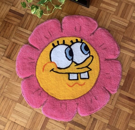 Spongebob Floral Rug