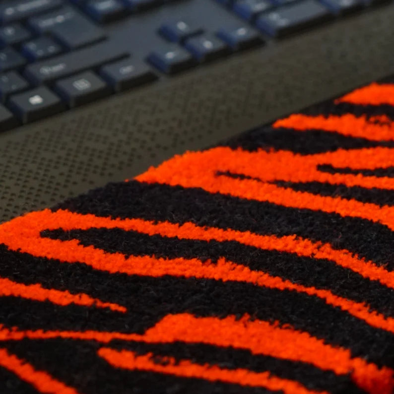 Tiger Striped Keyboard Rug